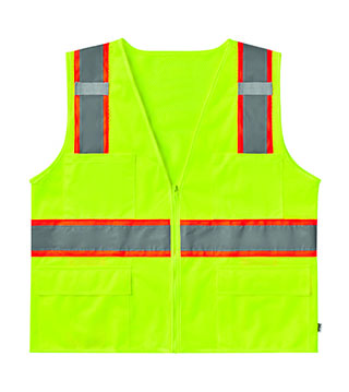 Class 2 Deluxe 6 Pocket Vest - Safety Green