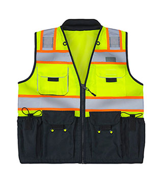 ICO-B-006 - ANSI 2 Deluxe Surveyors Vest - Solid Stripe