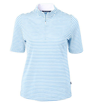 Ladies Virtue Eco Pique Stripe Recycled Top