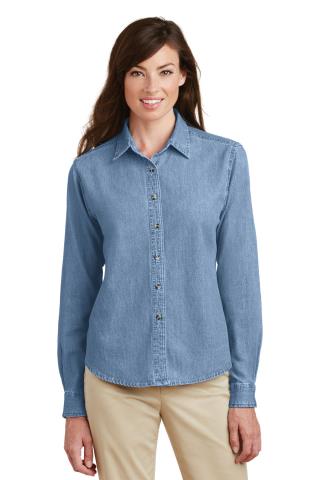 Ladies' Long Sleeve Denim Shirt